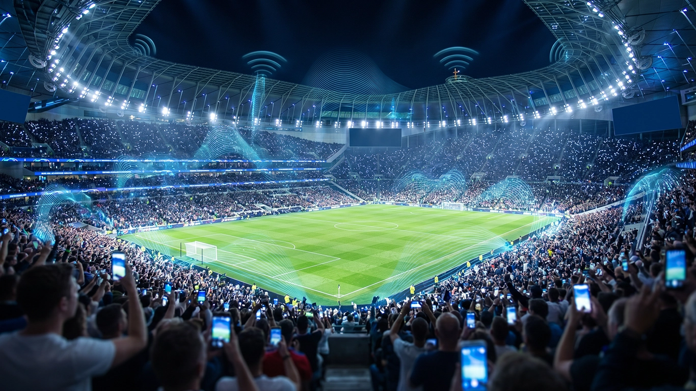 soccer stadium at night